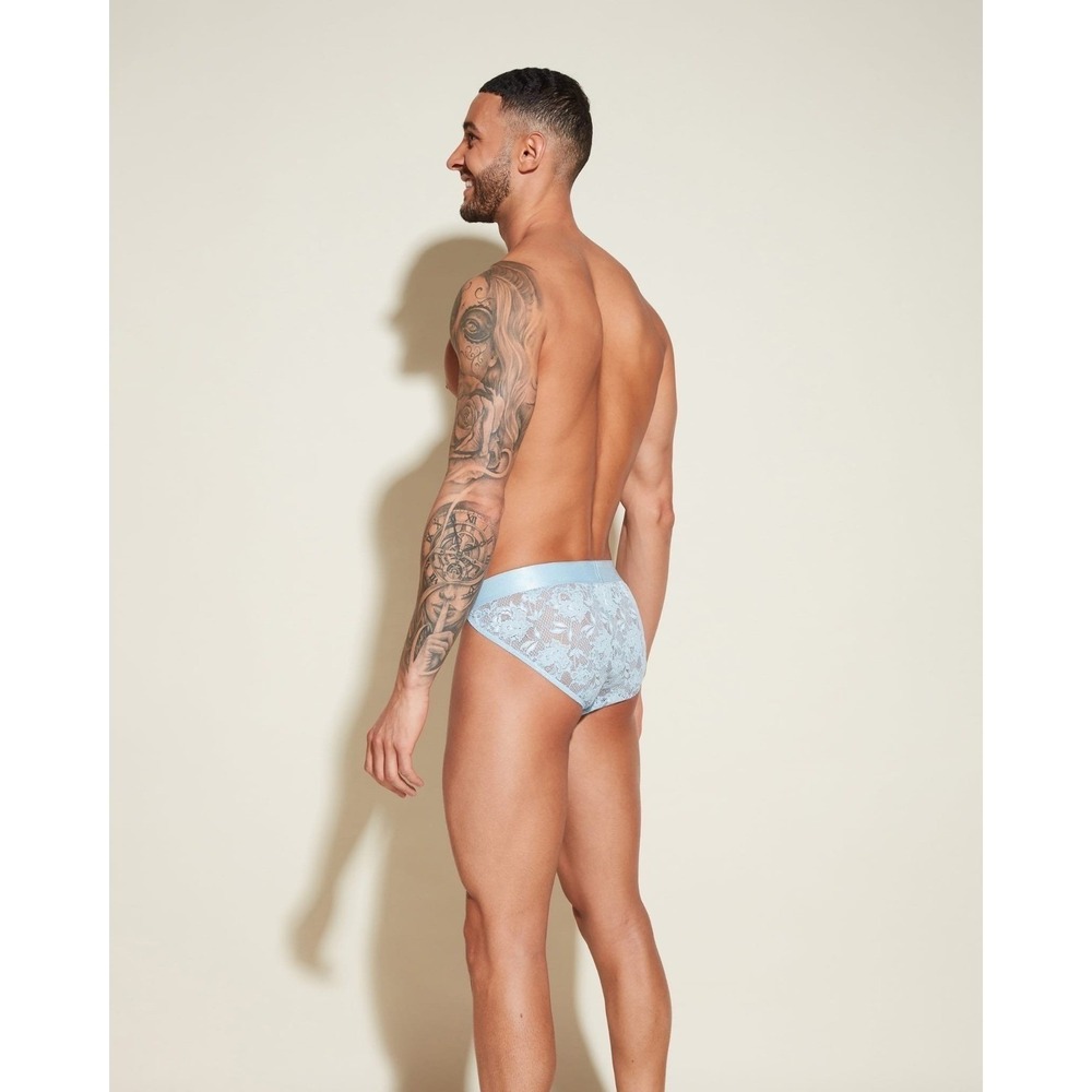 Cosabella Never Say Never Men's Sports Brief‎ Aasmani Blue Lace Underwear L